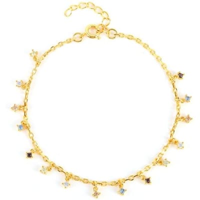 Roxi Mini Regenboog Ronde Kwast Kristallen Kettingen Armbanden Voor Vrouwen Bohemen Sieraden Bruiloft Armband Bangles Bransoletki Pulsera beige