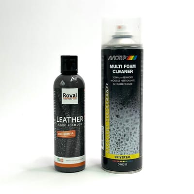 MGM Trading® - Leer reinigingen pakket - Schoonmaken en onderhoud - 500 + 250 ML - Care and Color - wit