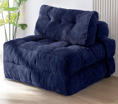 Jently slaapbank - 1 persoons slaapbank - sofabed - slaapzetel - slaapmeubel - bank - opklapbaar - met rugleuning - Navy blue