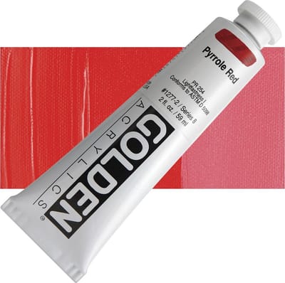 Golden Heavy Body Acrylverf serie 8 | Pyrrole Red (1277-2) 59 ml
