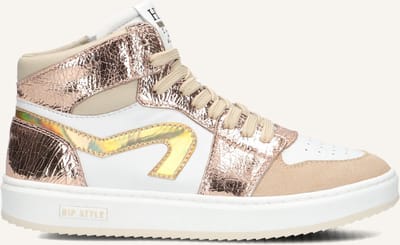 Hip H1765 Sneakers Meisjes - Leren Sneaker - Beige - Maat 33
