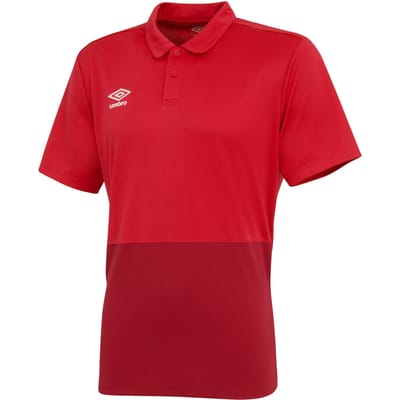 Umbro Jongens Polyester Polo Shirt (Vermiljoen/Jesterrood)