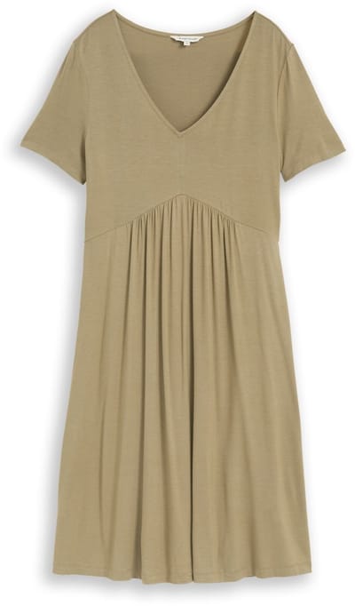 Tom Tailor - Jerseyjurk met V-hals - Maat 46 - Silver Olive
