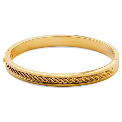 Arie Goudkleurige Bangle-armband met Touwmotief