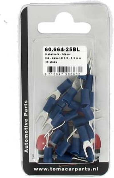 Kabelvork M4 25 stuks blister