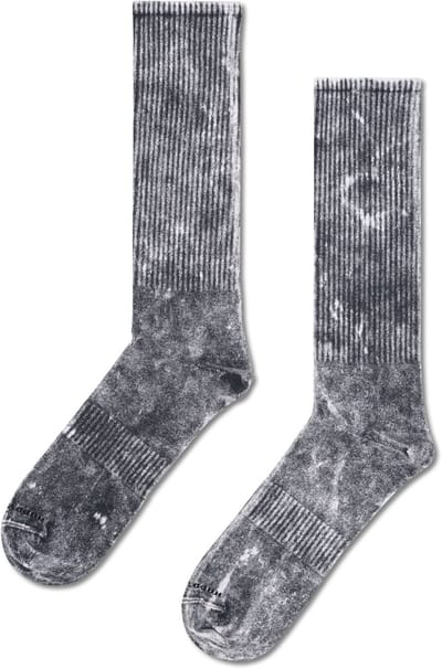 Happy Socks Acid Wash Sneaker Sock - unisex sokken - zwart - Unisex - Maat: 41 - 46