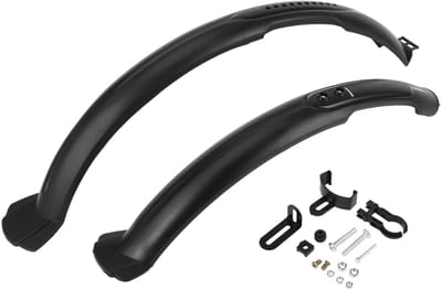Dailygoods- Fietsspatborden Duurzaam - Voorwiel Spatbord 53,5x8cm - Achterwiel Spatbord 73x9cm - Lichtgewicht - Quick-release Mechanisme - Weerstand tegen Impact - Fietsspatbord