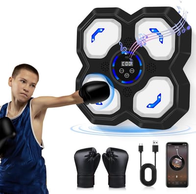 Muziek Boksmachine Kinderen Tiener Volwassenen Smart Apparatuur Bluetooth Trainer met Handschoenen Muur Muziektraining Boksen Focus Elektronische Focus LED voor