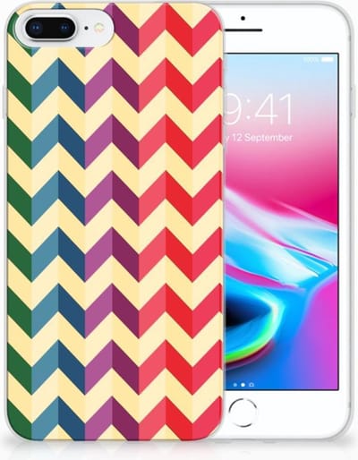 Apple iPhone 7 Plus | 8 Plus TPU bumper Zigzag Multi Color