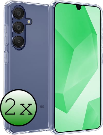 Hoesje 2 Stuks - Geschikt voor Samsung Galaxy A16 - Sterk & Shockproof - Case Siliconen - Back Cover - Telefoon Hoes - Transparant
