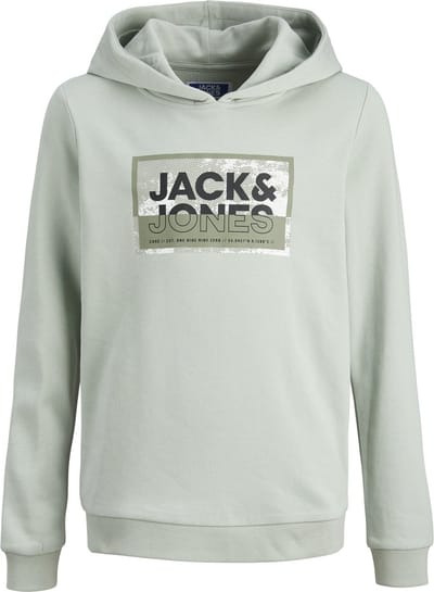 JACK&JONES - JCOLOGAN PRINT SWEAT HOOD SN JNR - Jongens - Sweaters