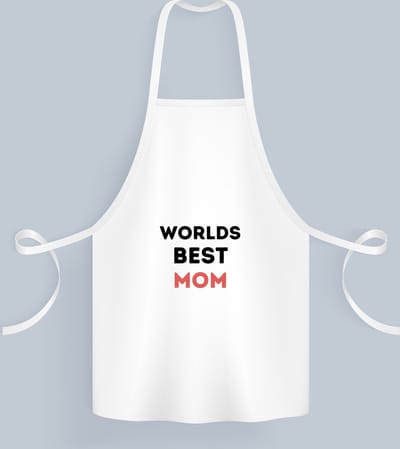 Akyol - worlds best mom Keukenschort - Mama - de beste moeder - moeder cadeautjes - moederdag - verjaardagscadeau - verjaardag - cadeau - geschenk - kado - gift - moeder artikelen - 82 bij 71 cm