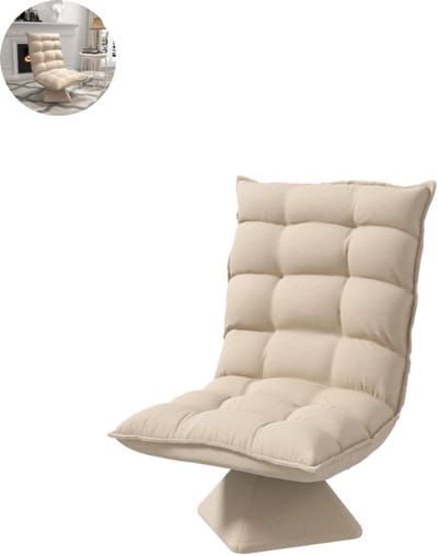 Fauteuil - Relaxstoel - Relaxfauteuil - Stoel - Met armleuning - Voor één Persoon - Beige