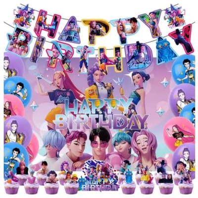Mooie Laser K-POP Demonenjager Taarttopper Decoratie Anime Peripheral voor Meisjes Verjaardagstaart Decor Perfect Cadeau