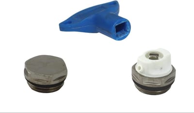 Radiator Ontluchter - Ontluchtingsstop Dummy - Centrale Verwarming - Vierkante Sleutel - 1/2 Inch - Grijs