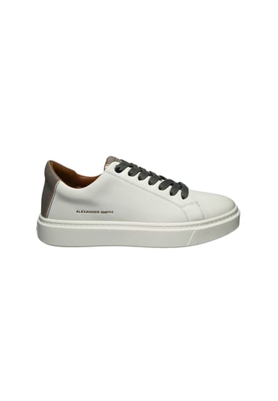 albbldm-9010-wly Alexander Smith Wit leder voor heren