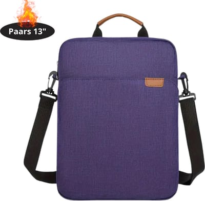 Livano Laptoptas Krasbestendig - Laptop Sleeve - Rugtas - Schoudertas - Laptoshoes - Kantoortas - Dames & Heren - 13 Inch - Paars