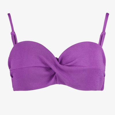 Osaga voorgevormde dames bikinitop met structuur paars - Maat S