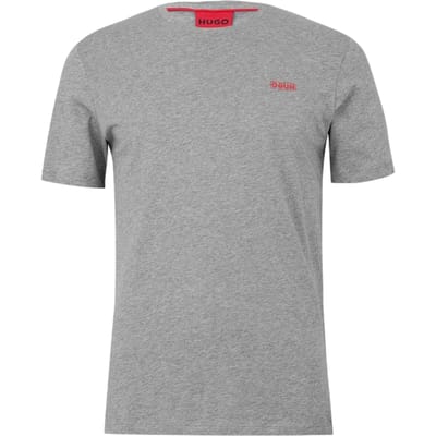 Hugo Mannen Small Logo Crew Neck T-Shirt (Middelgrijs)