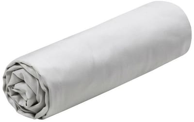 Stof Textiles Hoeslaken Elysee - 1-persoons - 90 x 190 cm - zilvergrijs - premium kwaliteit - percal katoen - 30 cm matrasdikte