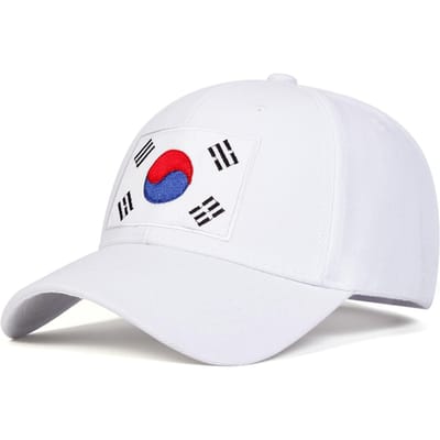 Unisex Koreaanse Vlag Borduurwerk Baseballpetten Lente Herfst Buiten Verstelbaar Casual Petten Zonbescherming Hoed blue