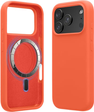 kwmobile telefoonhoesje geschikt voor Apple iPhone 18 Pro Max / iPhone 17 Pro Max - Hoesje met magneet compatibel met MagSafe - Smartphone case in neon koraal
