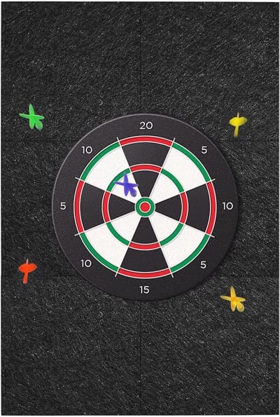 Dartboard Muurbescherming - Zelfklevende Vilt Rand voor Dartbord - Wandbescherming voor Dartspellen