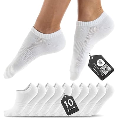Heldenwerk 10 paar premium sneakersokken voor dames en heren - Korte sokkenset van gekamd katoen - Maat 39-42