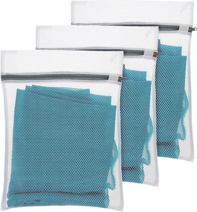 Set van 3 Kleine Mesh Waszakken voor Delicate Kleding - Duurzame Lingerie Waszakken voor Ondergoed, Sokken en Babykleding - Ideaal voor de Wasmachine en Reizen 40 x 30 cm