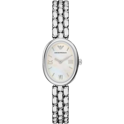 Emporio Armani AR11776 Vrouwen Horloge 28 mm - Zilverkleurig