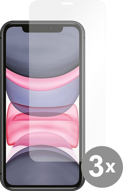 Cazy screenprotector Tempered Glas geschikt voor iPhone 11 - Bescherming tegen krassen en stoten - Eenvoudig aan te brengen - Transparant - 3 stuks
