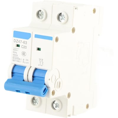 DZ47?Mini-disjoncteur 63 2 P 400 VCA(20A)