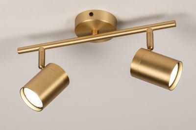 Lumidora Opbouwspot 74210 - FLORENCE - 2 Lichts - GU10 - Goud - Messing (kleur) - Metaal