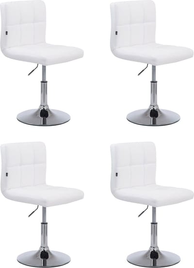 CLP Palma Set van 4 Lounger - Kunstleer wit