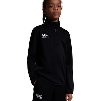 Quarter Zip Midlayer Training Top Junior Black - 10y