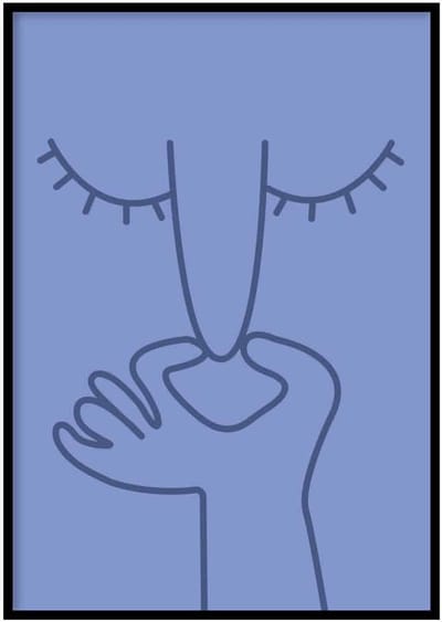 Poster What a smell - Paars - 50x70 cm - WC Poster - WALLLL - Exclusief lijst - Professioneel fotopapier