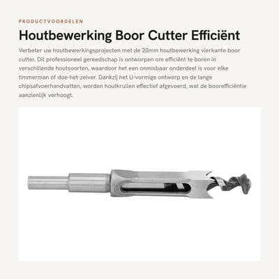 Dailygoods- Houtsnijder U-vormig ontwerp - Boormachine - Houtsnijwerk - Gereedschap - Hooghardheid - Efficiënte houtbewerking - Boor