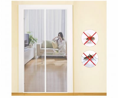 BIXc®- magnetisch Vliegengordijn voor deur, sterkere magneten, Insectendoor 90x210cm, voor kellerdeur, terrasdeur, woonkamer, zonder boren, eenvoudige montage.