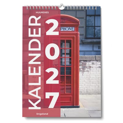 Huurdies Kalender 2027 - Engeland - 35x24cm