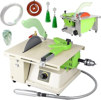 Mini Slijpmachine - Edelsteen Polijstmachine - Sieraden Maken - Variabele Snelheid - 50mm Objecten - Grijs