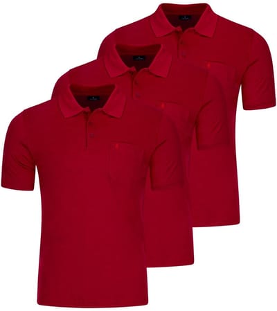 RAGMAN Heren poloshirt 3 pack Basic