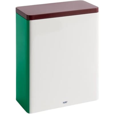 HAY Blikken Container X-Large - HAYTinContainerOffWhiteBurgundyGreen