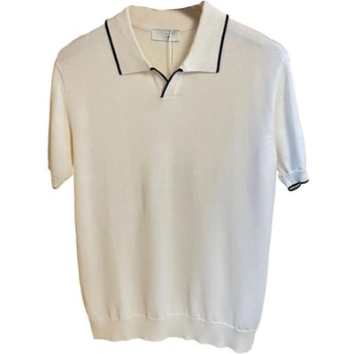 Zomer Heren Revers Korte Mouw Shirt Gestreept Trim V-Hals Slim Fit Business Gebreid Shirt Tops Elastische Pullover Tops L