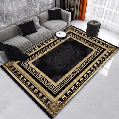 Klassiek Zwart Goud Oosters tapijt luxe Woonkamer Decoratie Grote Vloerkleden 160x200cm Slaapkamer Wasbare Beddecoratiematten 60*90cm