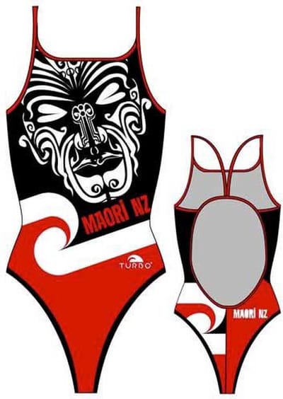 Turbo Maori New Zealand Zwemkleding Rood,Zwart M Vrouw