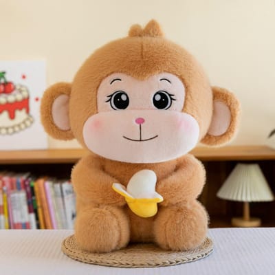 Kawaii Pluizige Banaan Aap Knuffel Cartoon Aap Knuffel Kawaii Schattige Banaan Aap Valentijnsdag Cadeaus