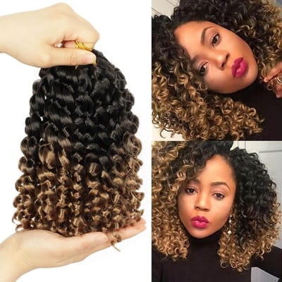3 Packs Haakhaar voor Vrouwen - 20cm Gogo Jamaican Ombre Vlecht Haar - 36 Strengen, #1B/27, Perfect voor Stijlvolle Haarstijlen
