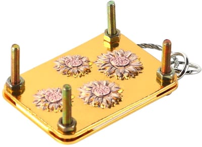 Dailygoods- Bloemenpers Miniatuur - Bloemen Bewaren - Kunst en Ambacht - Voor Natuurliefhebbers - 3,5 x 5 cm - Zonnebloem Kleur - Plantenpers