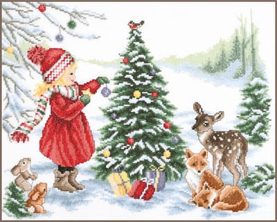 Vervaco - Telpakket kit - Kerst - Versieren voor Kerstmis - PN-0206743 - Borduren - Borduurpakket - Borduurpakket volwassenen