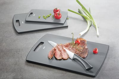 GEFU LEVORO Snijplank – 31 x 21,5 cm – Antibacterieel – Vaatwasserbestendig – Kunststof – Grijs